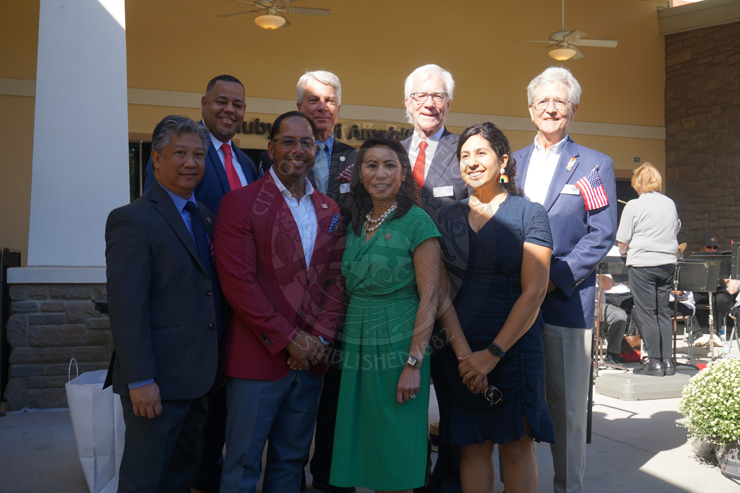 Group shot of commissioners and State representatives
