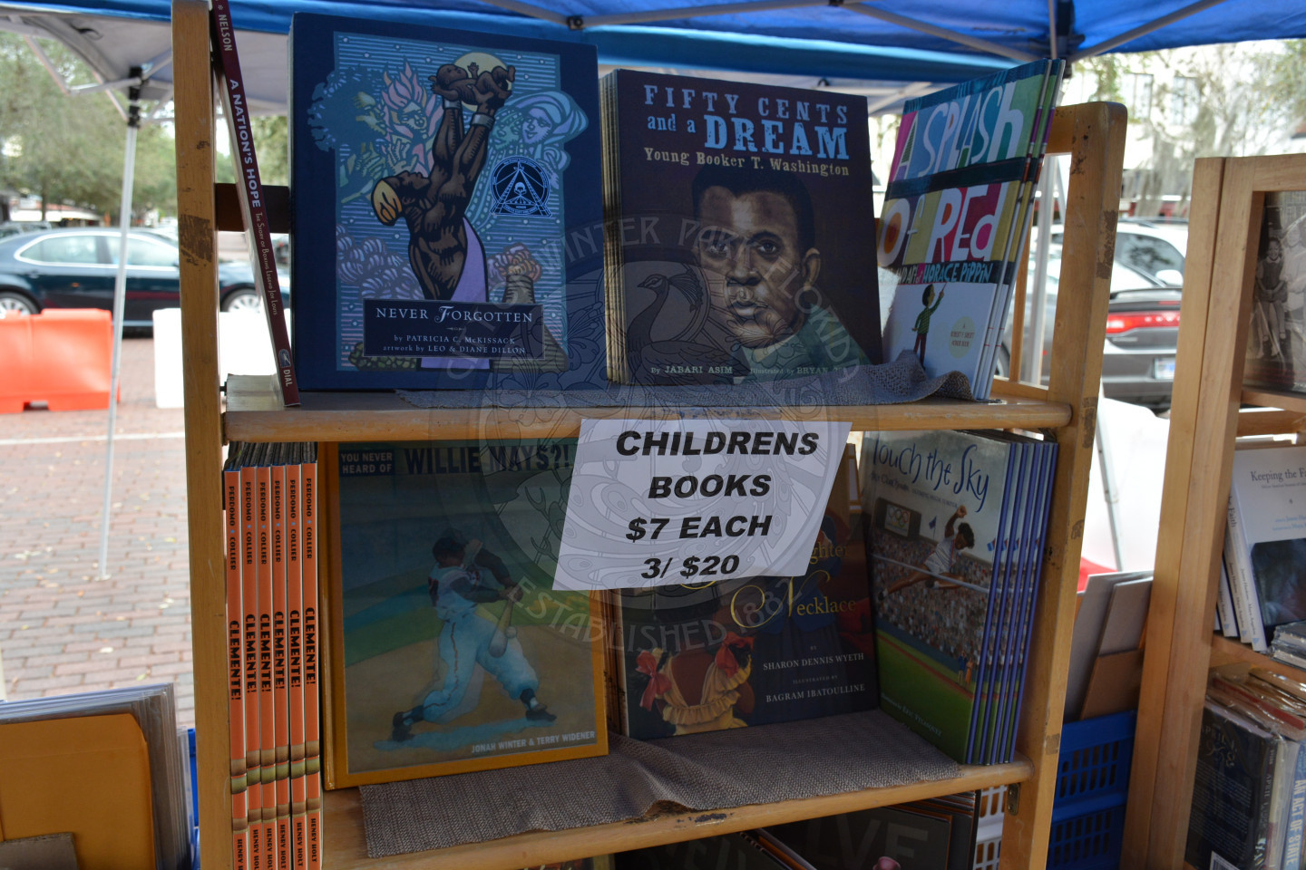 Shelf of Children's Books for sale at $7 each