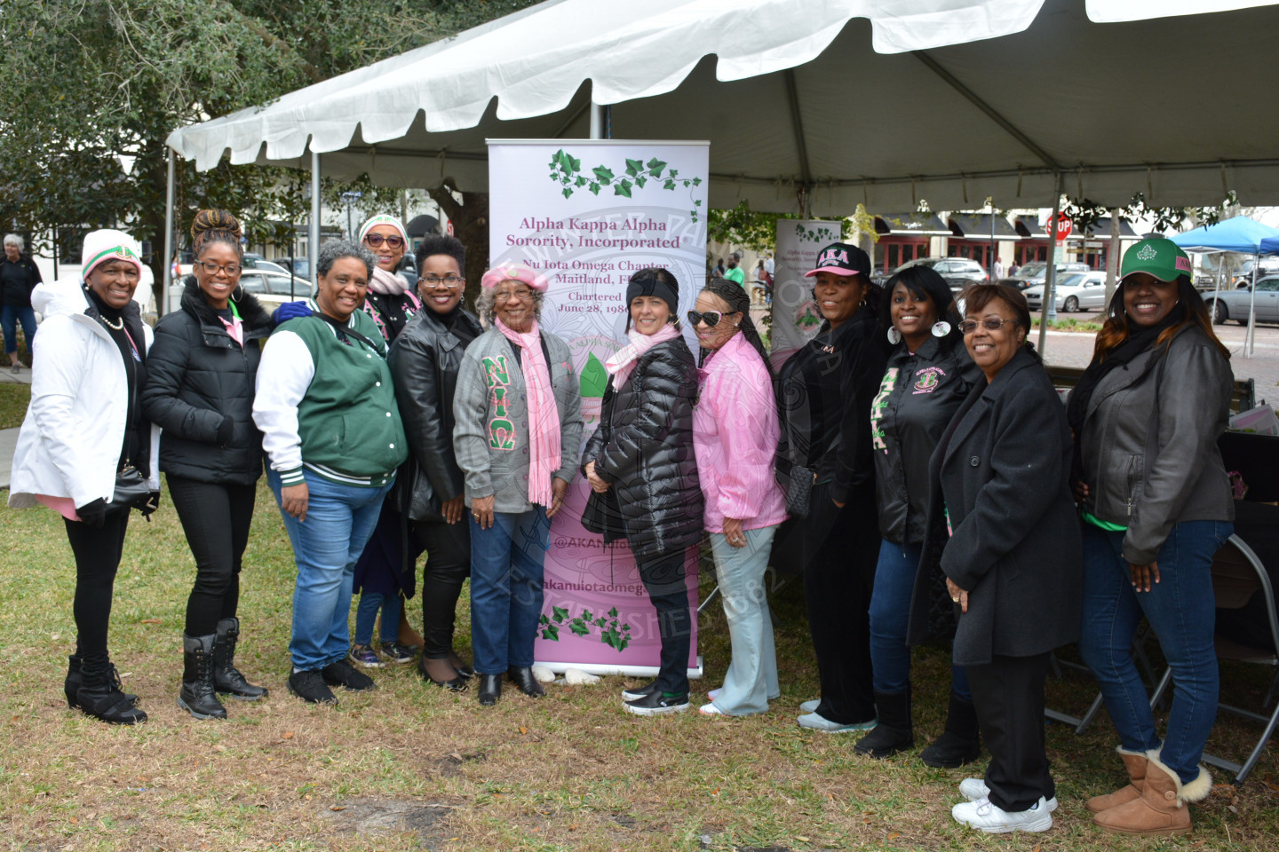 Group of event attendees from Alpha Kappa Alpha Sorority
