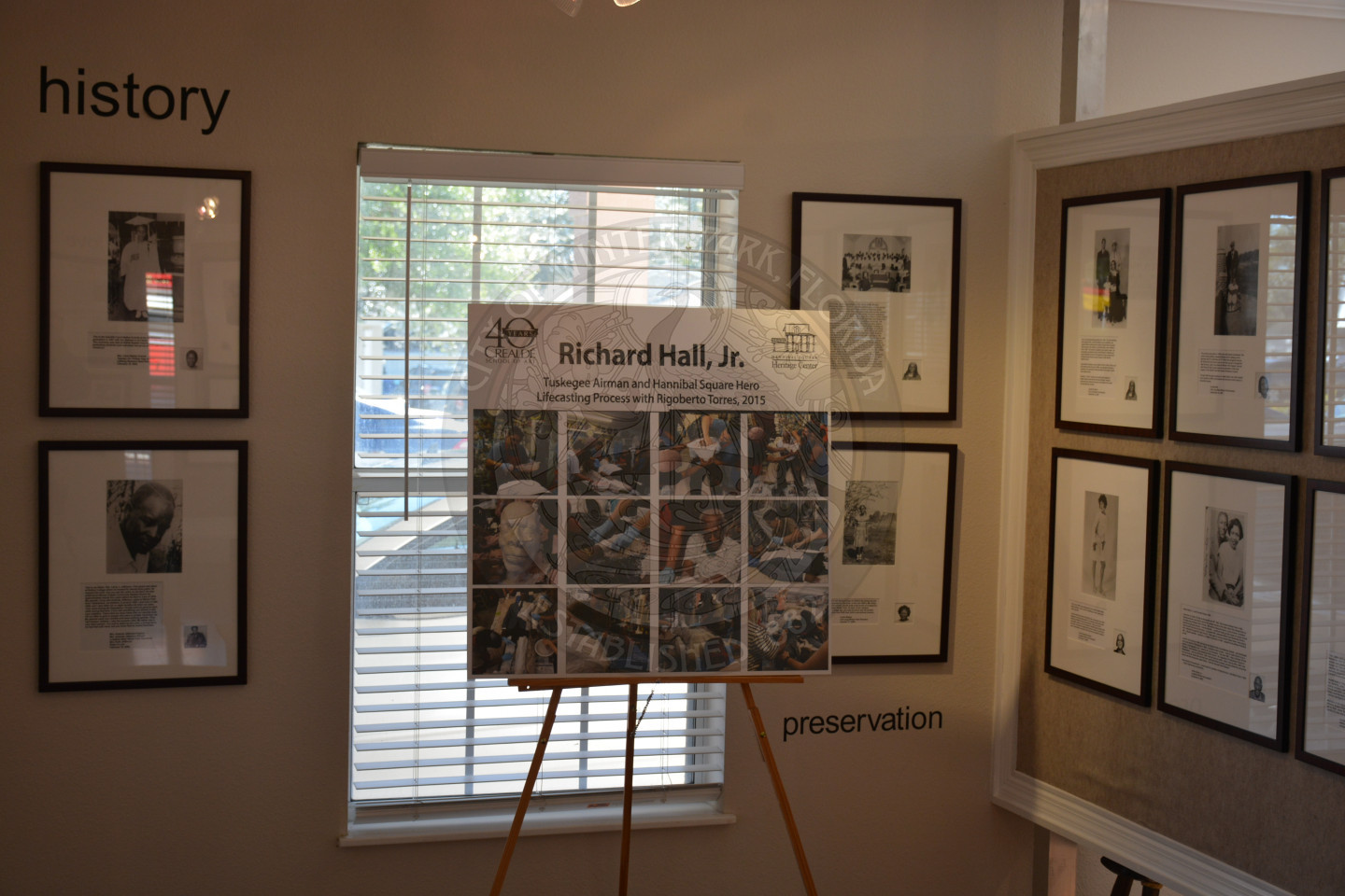 Display of Richard Hall, Jr. photos