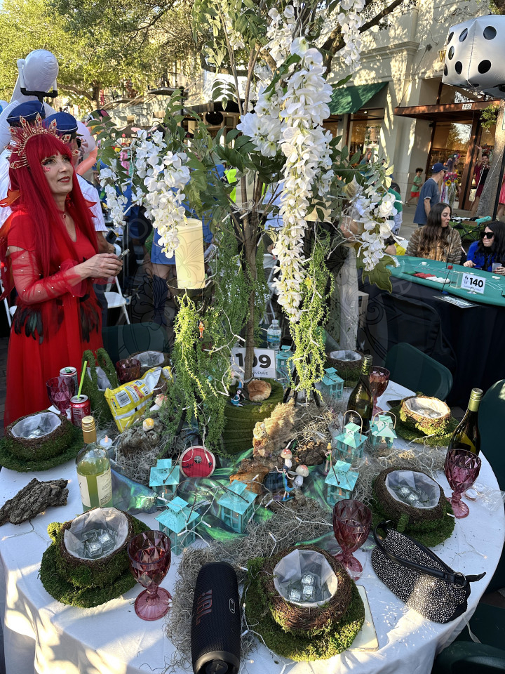 An enchanted forest themed table.