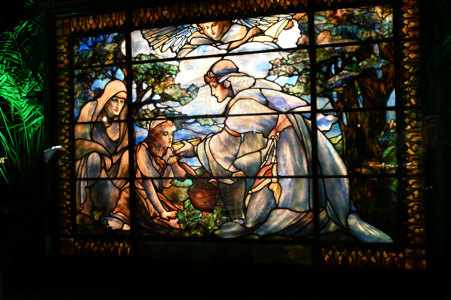 a tiffany stained glass window.
