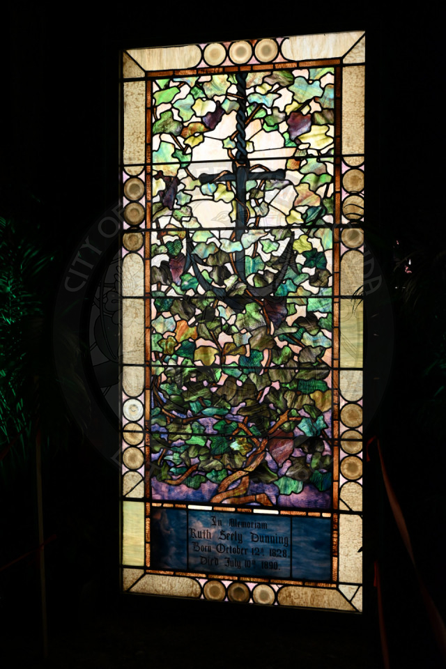 a tiffany stained glass window.