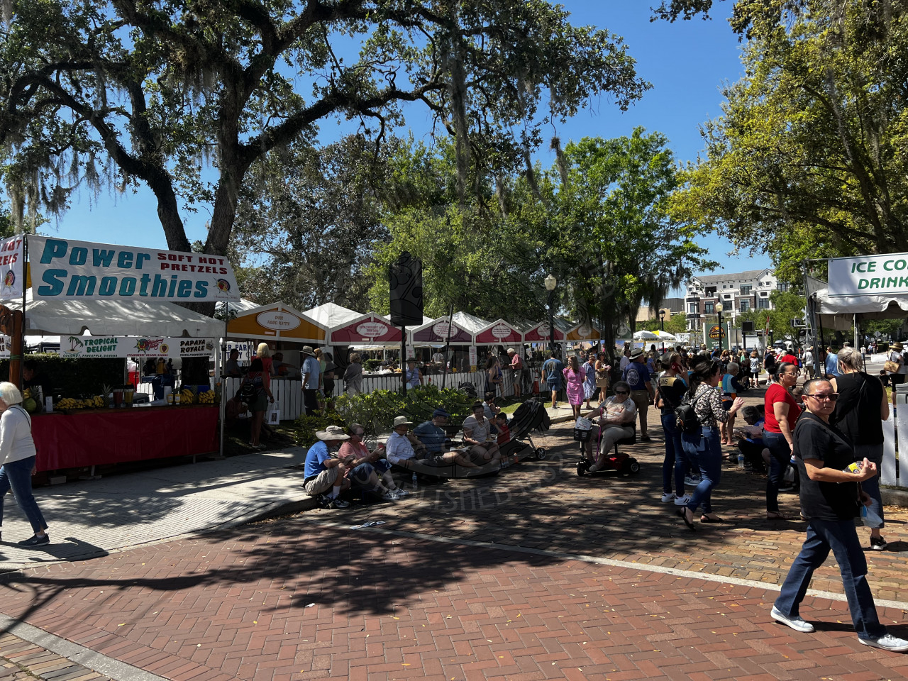 Food vendors at Winter Park Sidewalk Art Festival