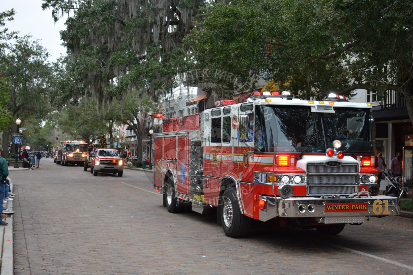 Winter Park Fire-Rescue Department trucks in the parade