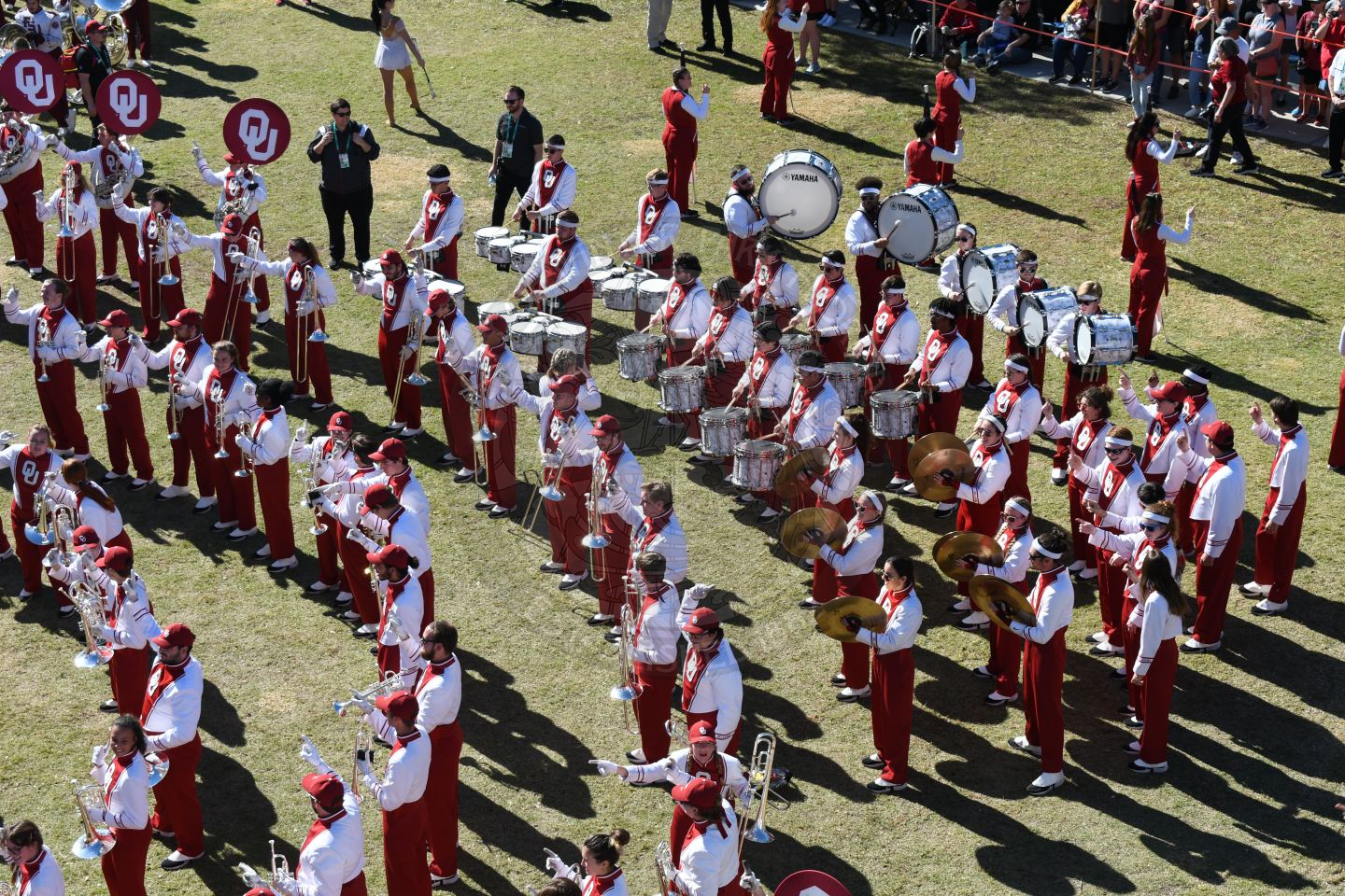 The University of Oklahoma band performing