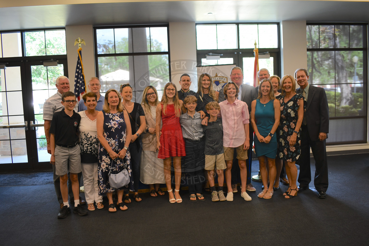 Group photo of Chief Colkerson and family