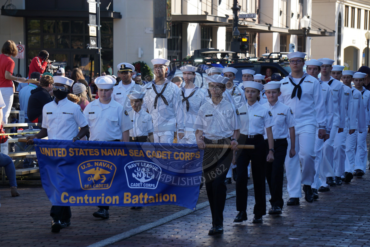 United States Naval Sea Cade Corps walking in the parade