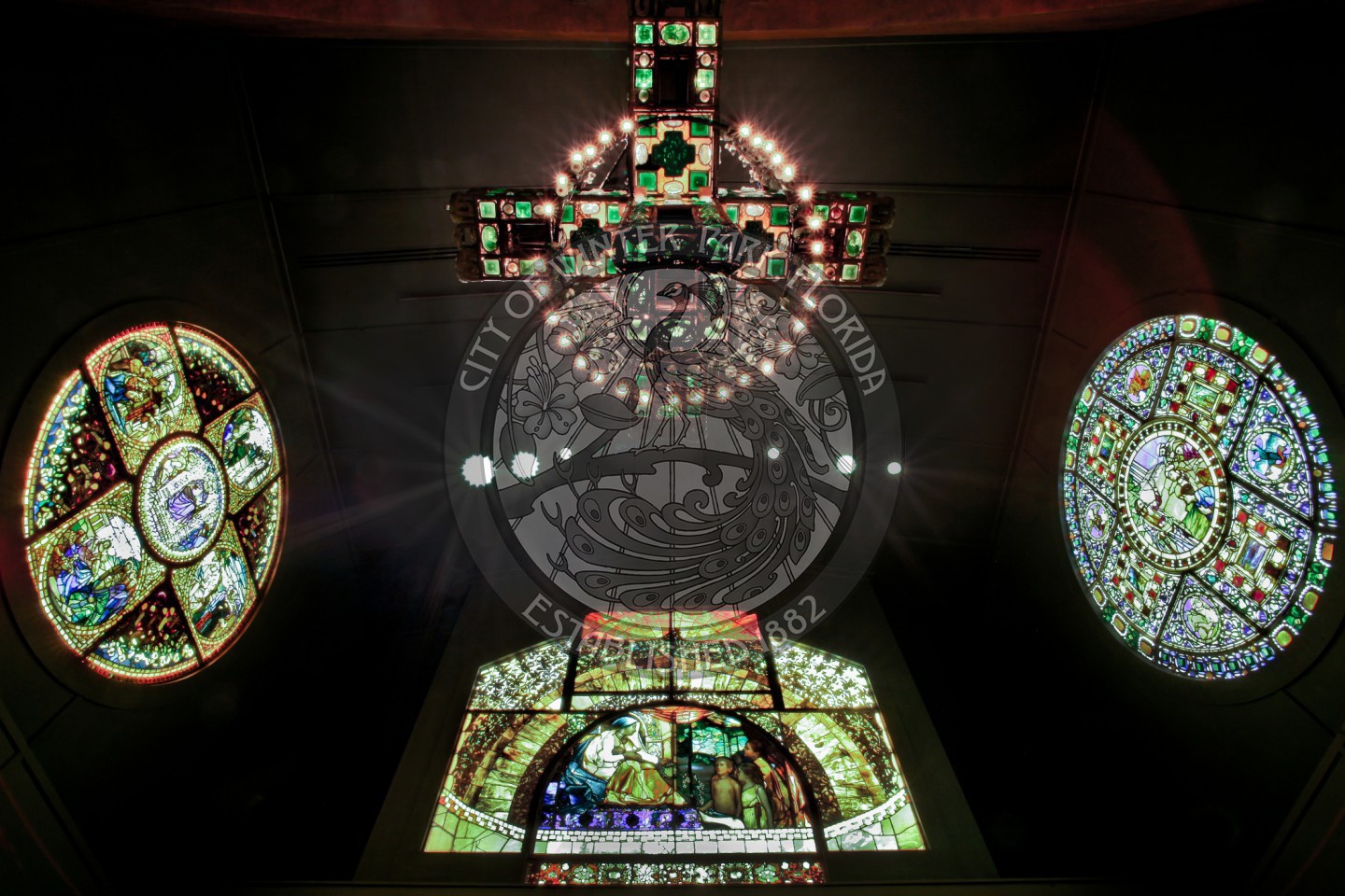 Four Charles H. Morse Museum Stained Glass Tiffany Windows