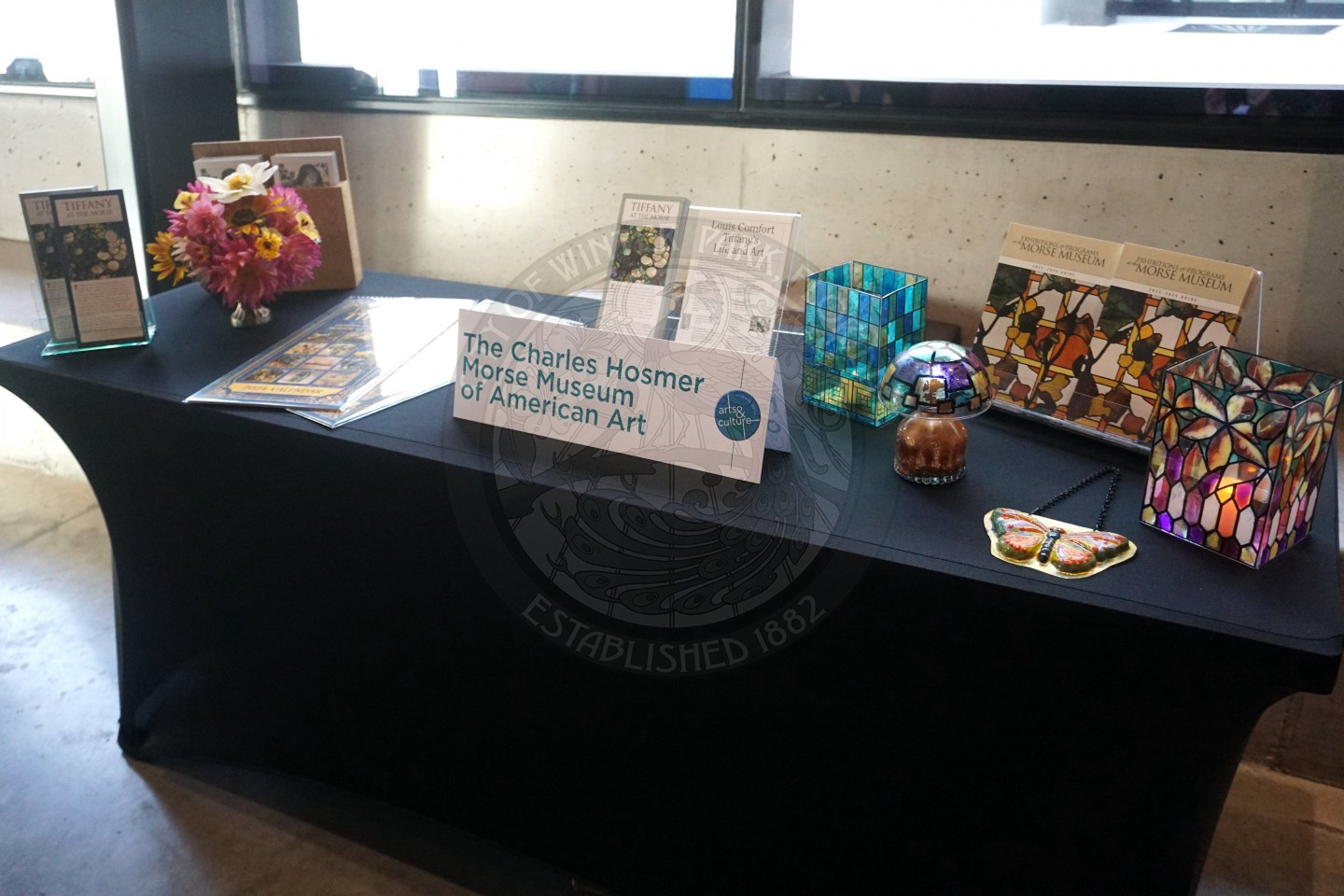A table with information about the Charles Hosmer Morse Museum of American Art.
