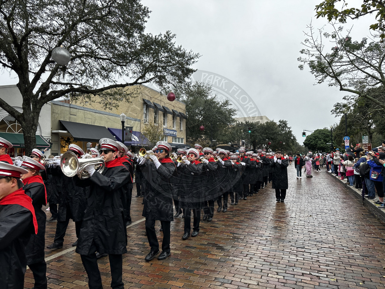 North Carolina State trumpets marching down Park Avenu.e