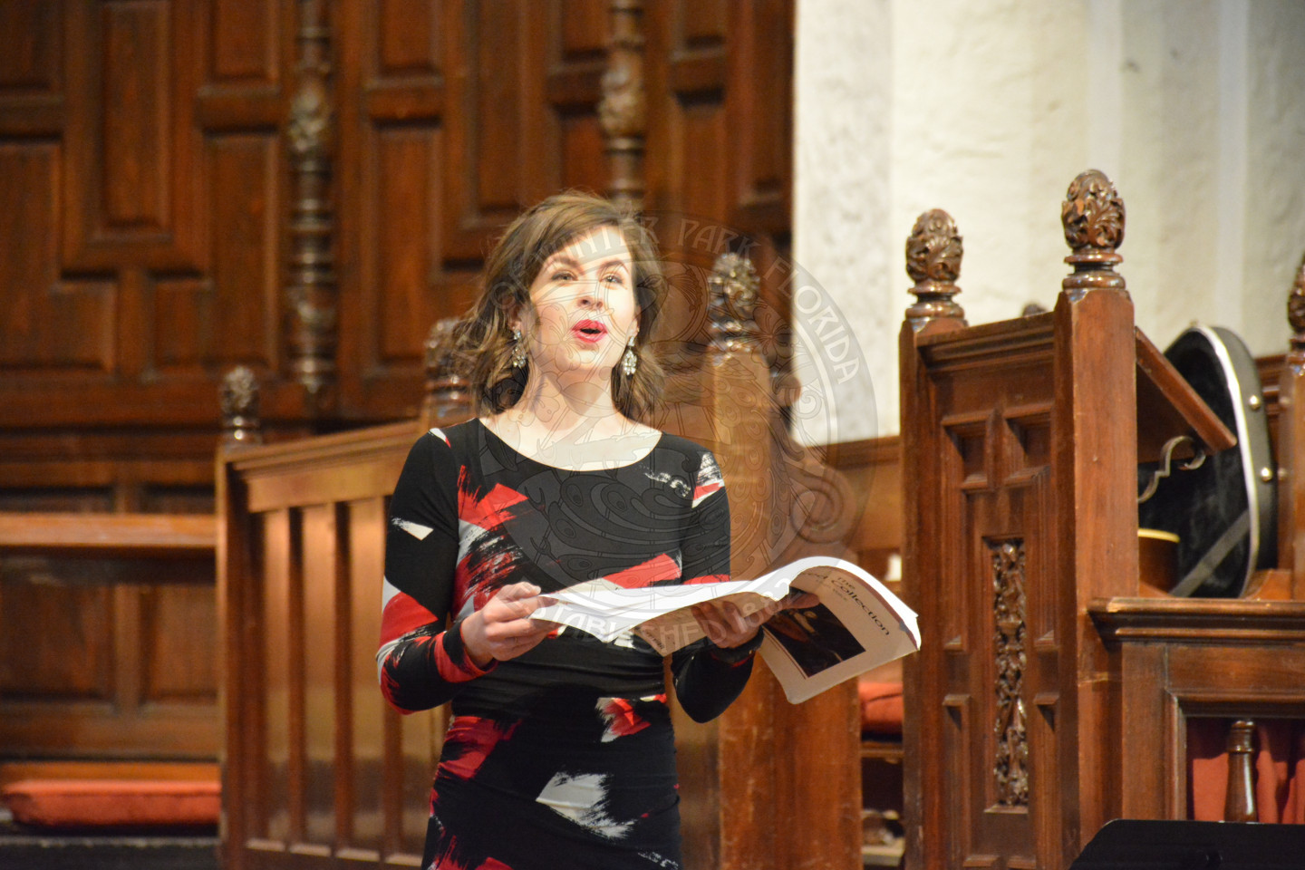 Female soloist singing