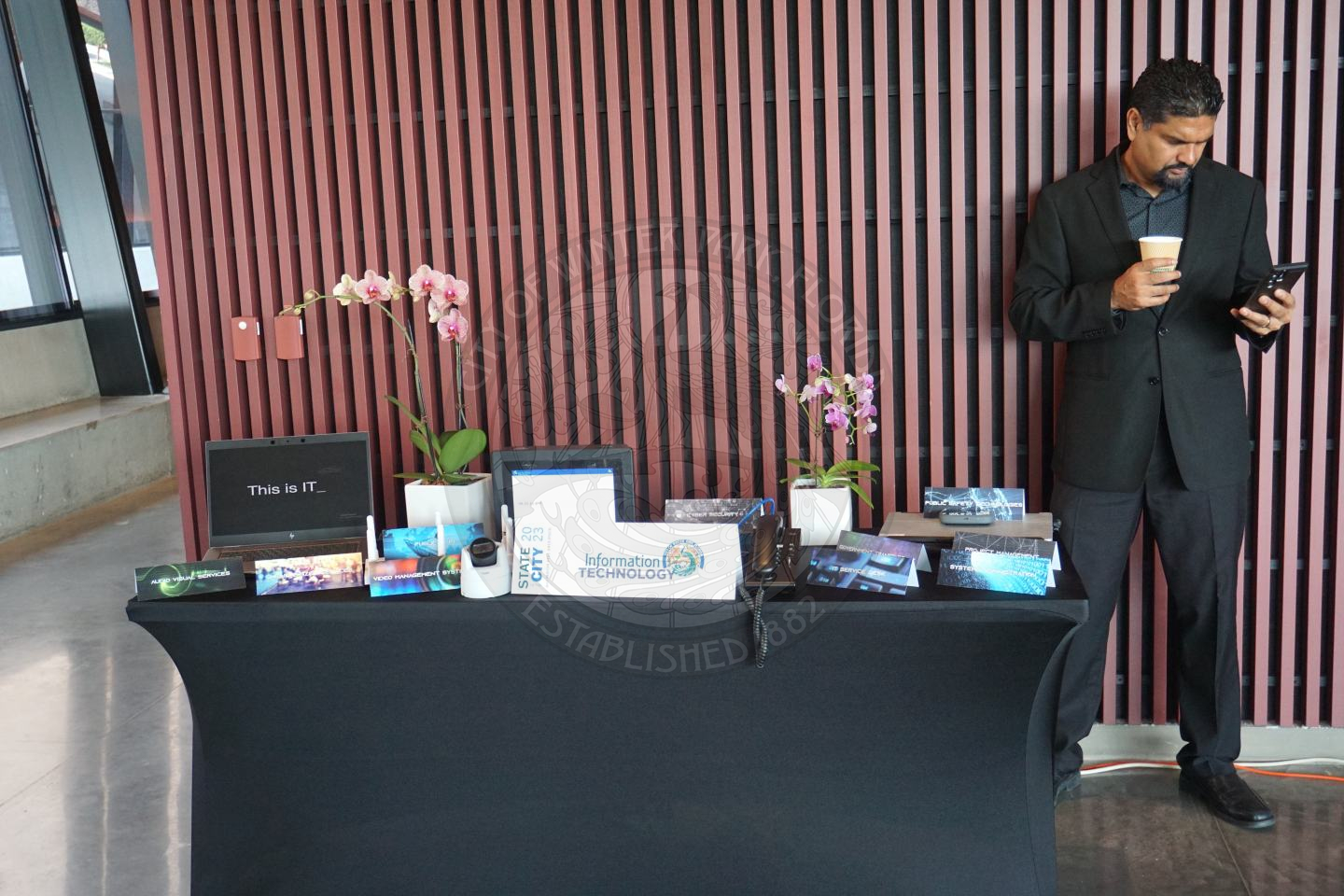 a table with  information technology information on the table.