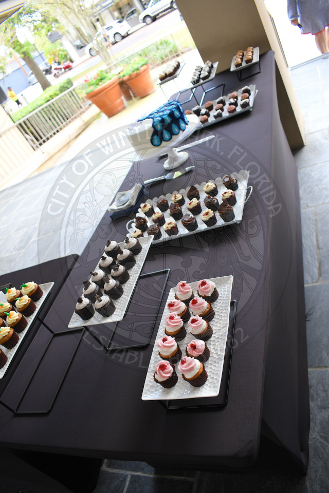 Mini cupcakes and cake