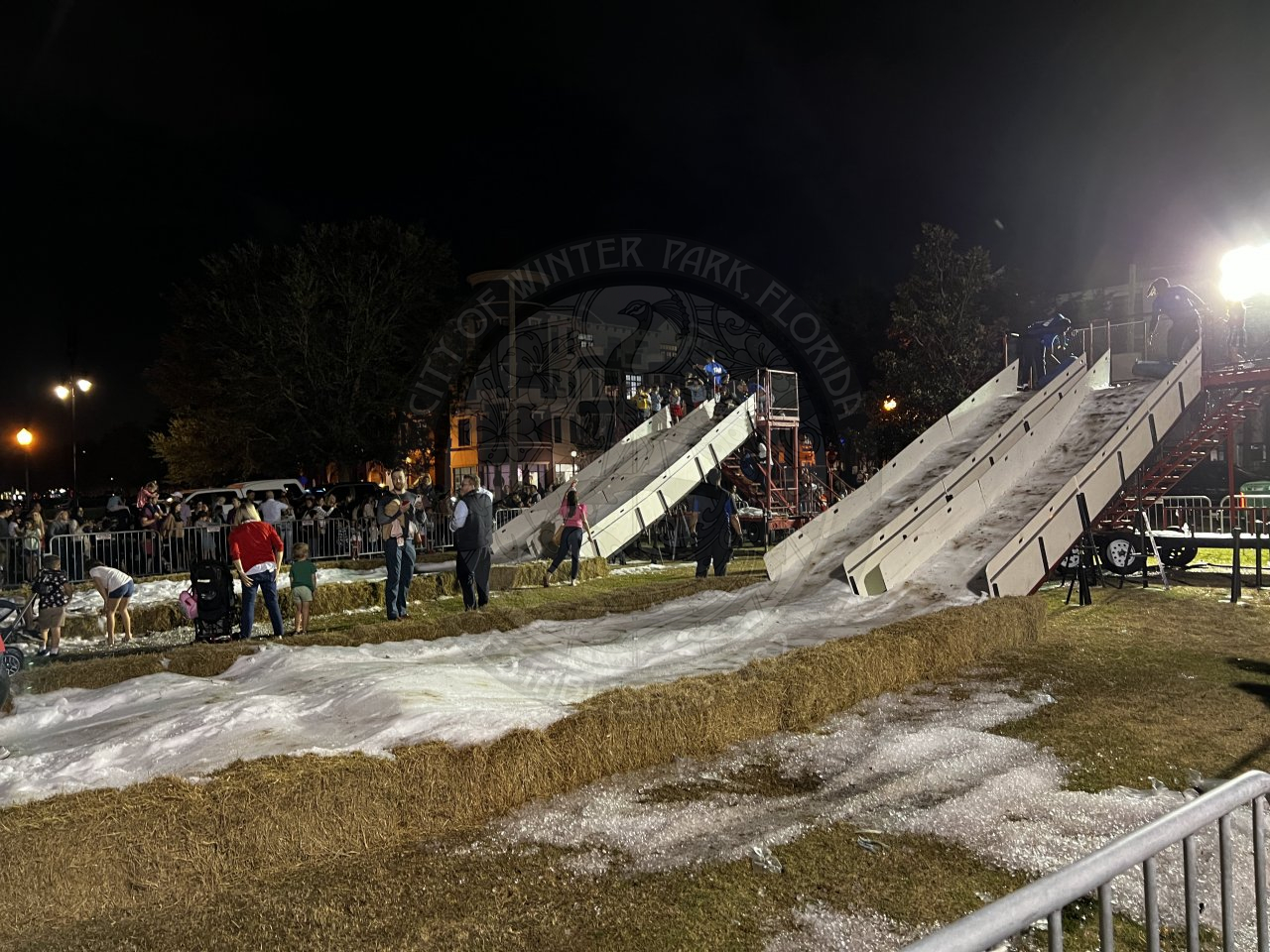 four ice slides