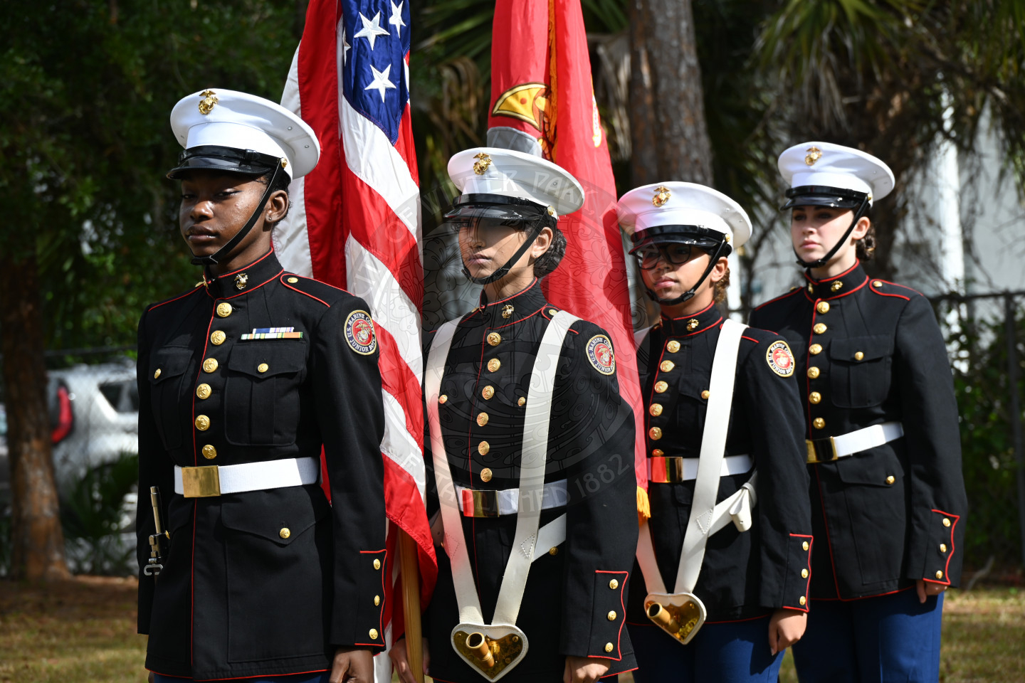 colorguard presenting the colors.