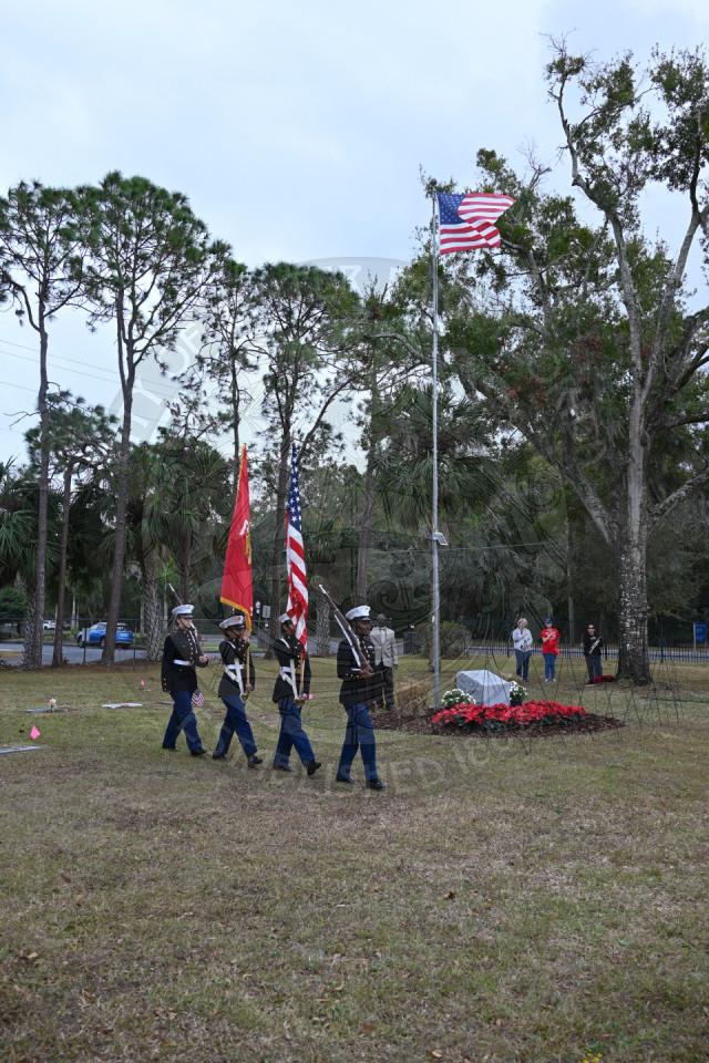 colorguard presenting colors.