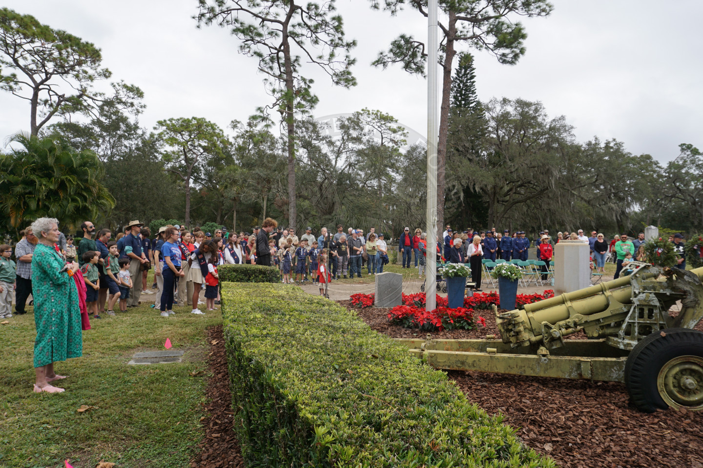People attending the ceremony
