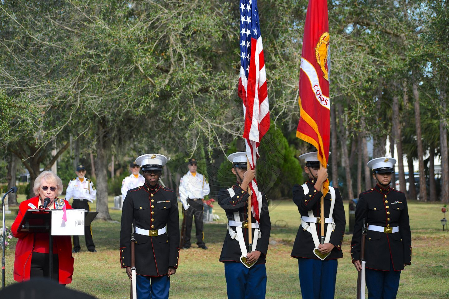 JROTC presenting during National Anthem