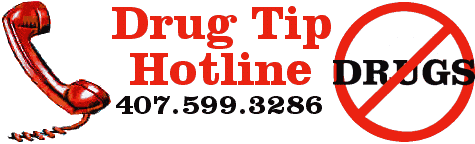 Drug Tip Hotline 407-599-3286 logo
