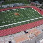 Aerial view of Showalter Stadium