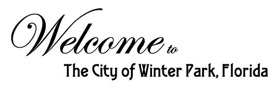 Welcome to the City of Winter Park, Florida