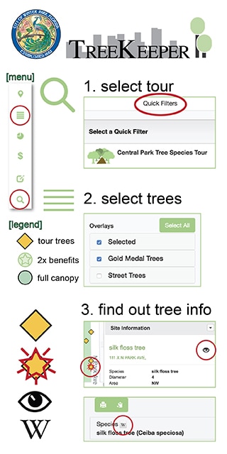 Take a tree tour mobile instructions