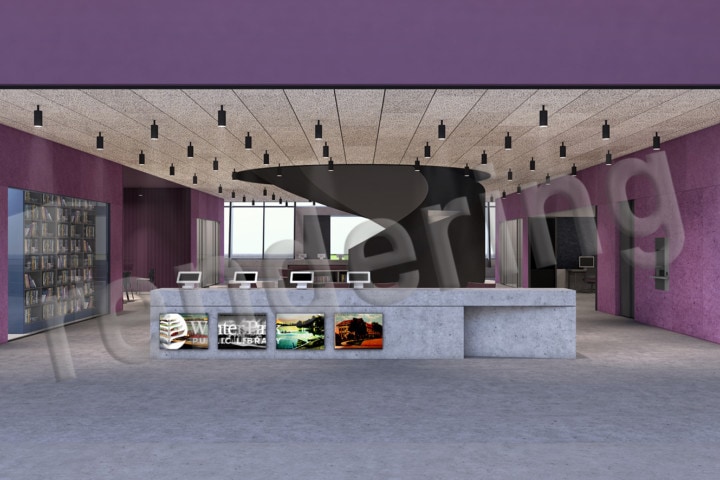 Winter Park Library Lobby rendering