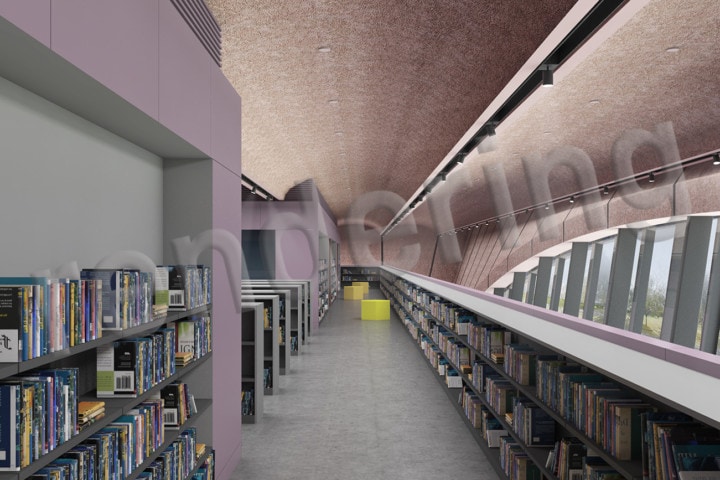 Winter Park Canopy Library Teen Area second floor rendering
