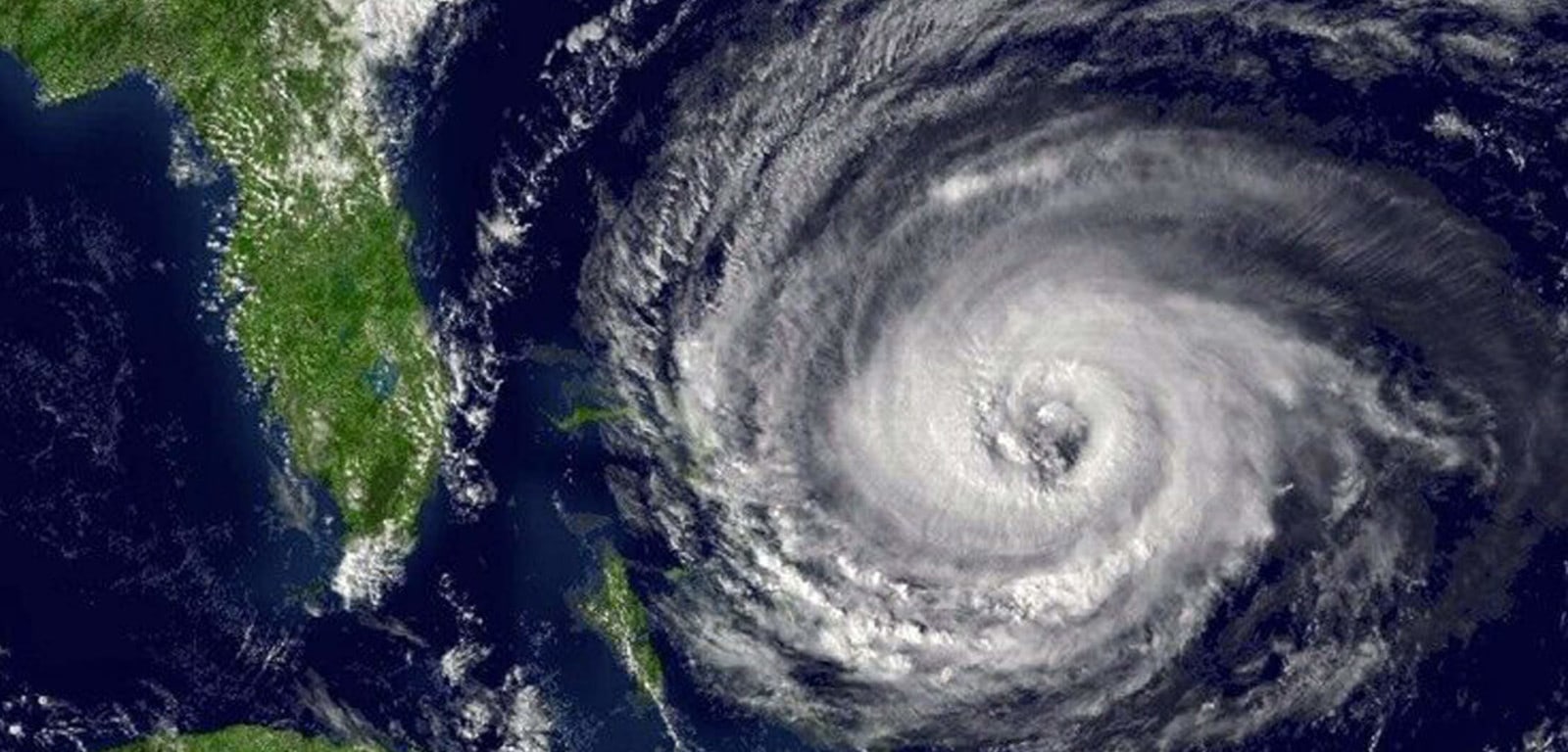 Hurricane off the east coast of Florida