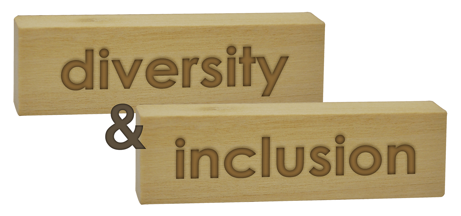 Jenga game block representing the core values of Diversity & Inclusion