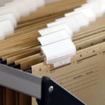 Filed documents in close-up