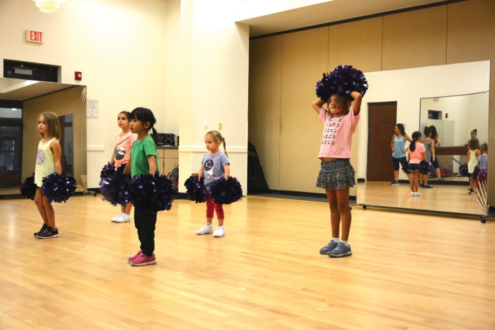 Little girls in dance class