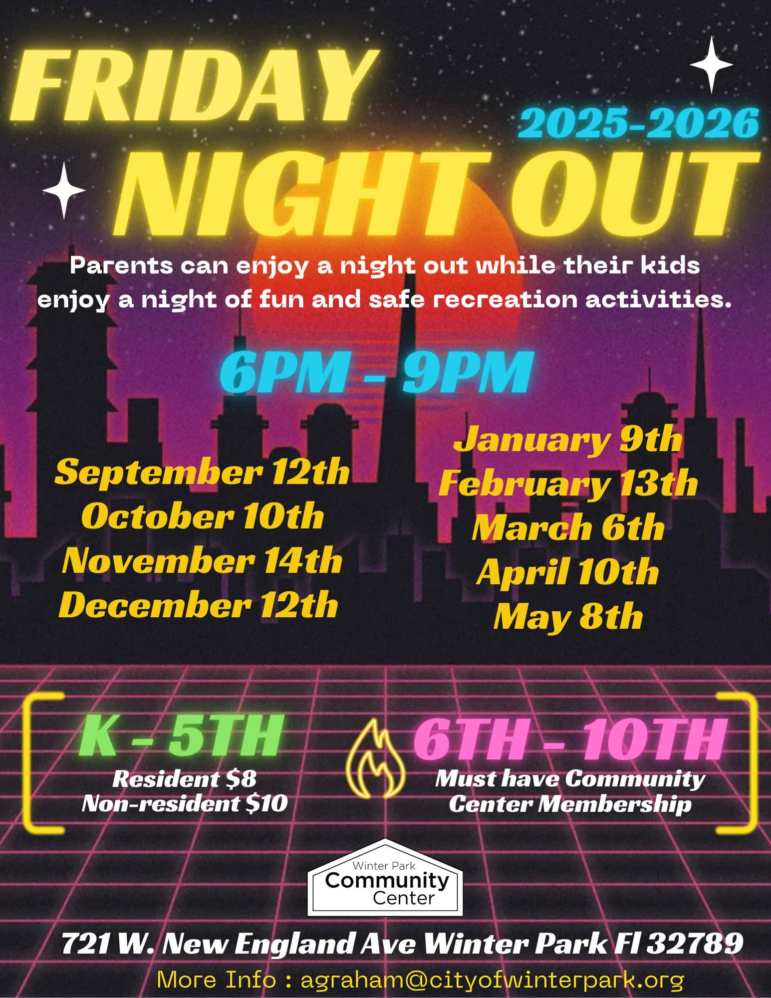 Friday Night Out informational graphic 