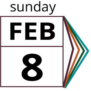 Sunday, February 8 logo