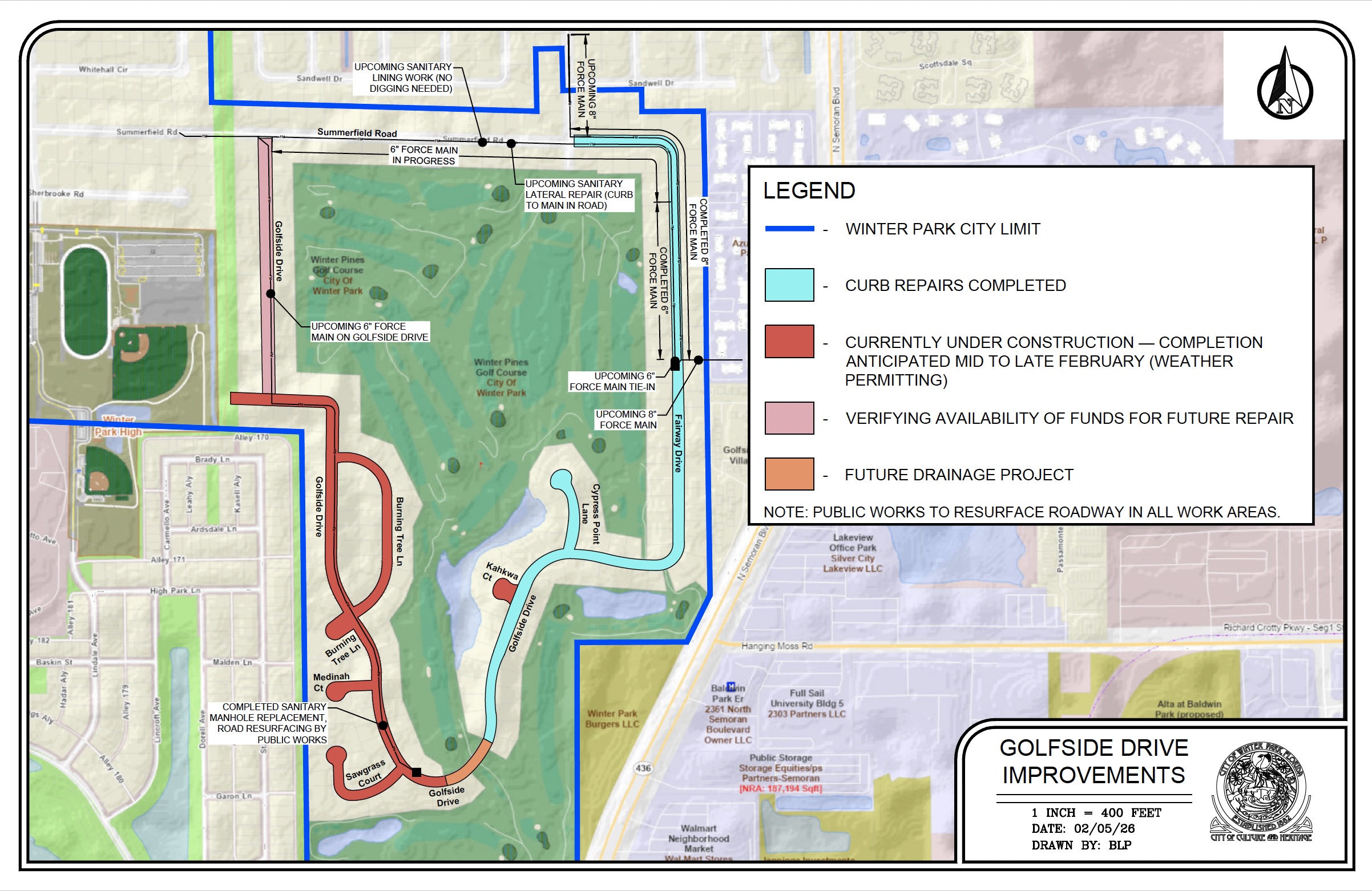 Golfside Neighborhood Improvement map